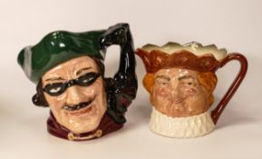 Royal Doulton large character jugs to include Old King Cole and Dick Turpin D6528 (2nds) (2)