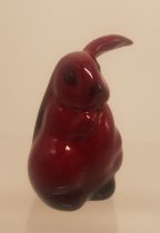 Royal Doulton Flambe Lop-Eared Rabbit, height 6cm