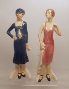Two Goebel Art Deco Style Figures 'The Cosmopolitan and 'At the tea dance'