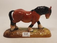 Royal Doulton 'Pride of the Shires' figure on ceramic base HN2564 tip of one ear a/f.