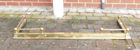 Victorian Style Brass Fire Fender. Height: approx. 128cm