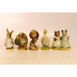 Royal Albert Beatrix Potter figures to include Mr Alderman Ptolamy, Mr Drake Puddle-duck,