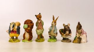 Beswick Beatrix Potter figures to include Appley Dapply, Tommy Brock, Hunca Munca sweeping, Peter
