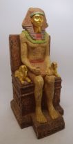 Large Leonardo resin Egyptian theme figure, 34cm in height.