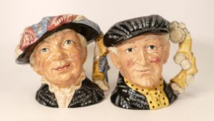 Royal Doulton large character jugs to include Pearly King D6760 and Pearly Queen D6759. Both seconds