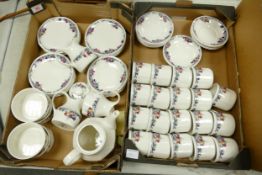 A large collection of Royal Doulton Autumns Glory patterned tea ware(2 trays)