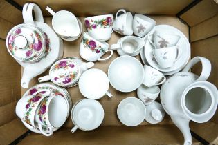 Royal Doulton tumbling leaves part coffee set to include coffee pot, 6 cups & saucers, 4 side ,