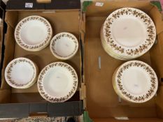 Wedgwood Autumn Vine pattern dinner & teaware items to include 12 dinner plates, 11 salad plates, 12