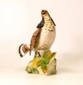 Contintental ceramic figure Ruffed Grouse, Bonasa umbellus. Backstamp to base , crown with S