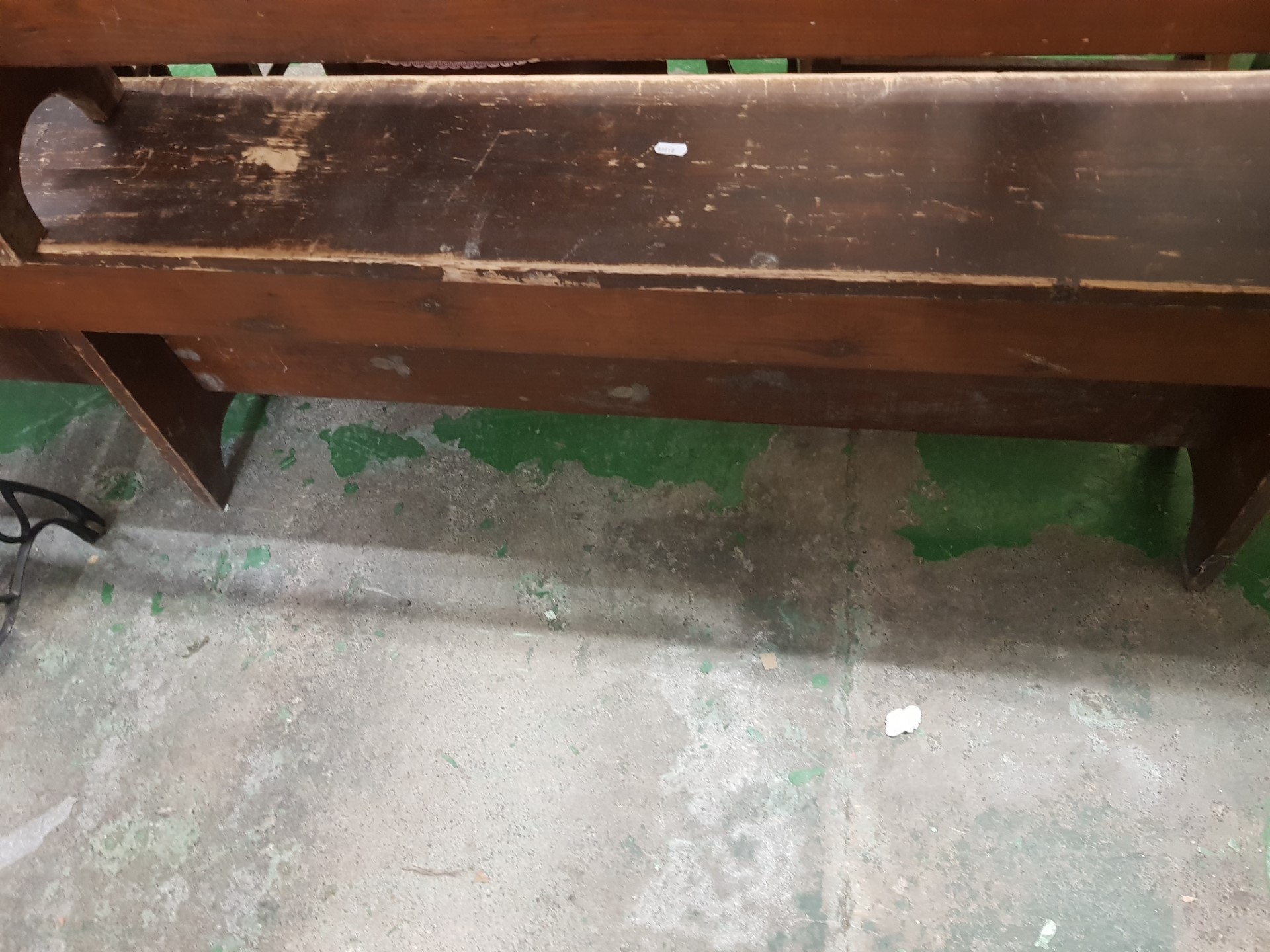 Victorian Pine Church Bench, Length: 250cm