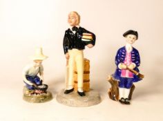 Royal Doulton figures to include River Boy HN2128, Tom Brown Hn2941 and boy from williamsburgh