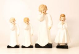 Royal Doulton figures to include Darling HN1319, Bedtime HN1978 and two Darling HN1985 (4)