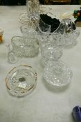 A large collection of Continental Lead Crystal dishes , bowls & similar