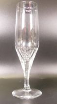 A collection of 8 Atlantis Glass Crystal Avora Pattern Champagne Flutes(2)