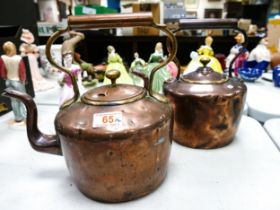 Two Victorian Copper Kettles(2)