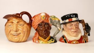 Royal Doulton large character jugs to include John Barley Corn, Yeoman of The Guard D6873 & The