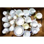 Mixed collection of Shelley to include 9 cups, 6 milk jugs, 2 lidded sugar etc ( 24 pieces)