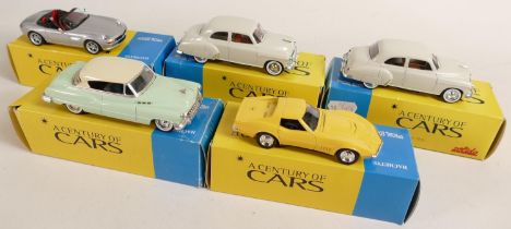 Boxed Corgi A Centenary of Cars model vehicles to include - Chevrolet Corvette, BMW Z8, Chevrolet