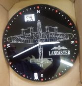 An officially licensed RAF Lancaster Bomber wall clock.