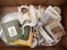 A collection of Beatrix Potter vintage children's books (14) together with a Spode Christmas Tree