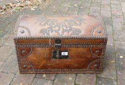 A 20th Century Leather Studded Trunk