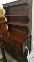 Early 20th century Dark Oak Buffet sideboard/ dresser 95cm W x 179cm H