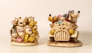 Harmony Central The Art of Disney Figures Pooh & Friends & Fabulous Five out on a drive(2)