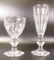 A collection of Colle Glass Crystal White Wine Glasses & Champagne Flutes, (six Glasses , six