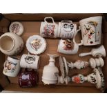 A Mixed collection of items to include Crown staffordshire football themed tankard, royal