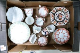 Mixed collection of Wileman & Co to include 25 side plates, 21 saucers, 12 cups etc ( 58 pieces)