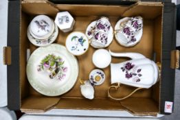 A mixed collection of items to include Royal Imperial Everlasting rose coffee set, Royal Worcester