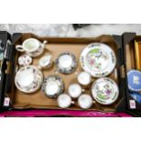 A mixed collection of items to include Early 20th Century Spode tea ware decorated with peacocks,