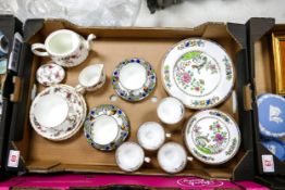 A mixed collection of items to include Early 20th Century Spode tea ware decorated with peacocks,