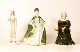 Coalport lady figures October-Opal , limited edition house of Stuart and a Royal Doulton Premiere