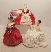 Royal Doulton figures Belle o' the Ball HN1997, together with Genevieve HN1982 & My Love HN2339 (