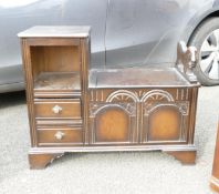An Old Charm Style Telephone Seat together with a small wall mirror