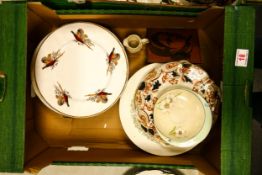 A mixed collection of items to include 19th Century Imari decorated sandwich plates, Minton April