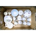 A collection of Cups & saucers to include Royal Vale pottery, Queen Anne together with hand