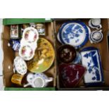 A mixed collection of item to include Carltonware Rouge Royal Bow, Bossons wall plaque etc (2 trays)