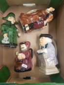 A collection of 3 Roy Kirkham Toby Jugs together with a Royal Doulton Falstaff toby jug (4)