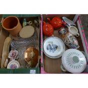 A mixed collection of items to include late 20th Century Oriental vase, 2 teapots, lidded tureen,