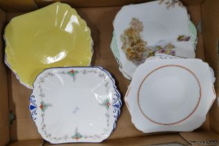 A collection of Shelley bread & butter plates in various patterns