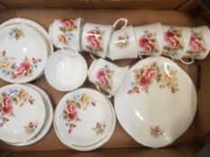 Arklow Floral patterned 21 piece tea set