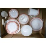 A collection of Shelley & Wileman ware to include muffin dish, jug, moustache cup & saucer, sugar