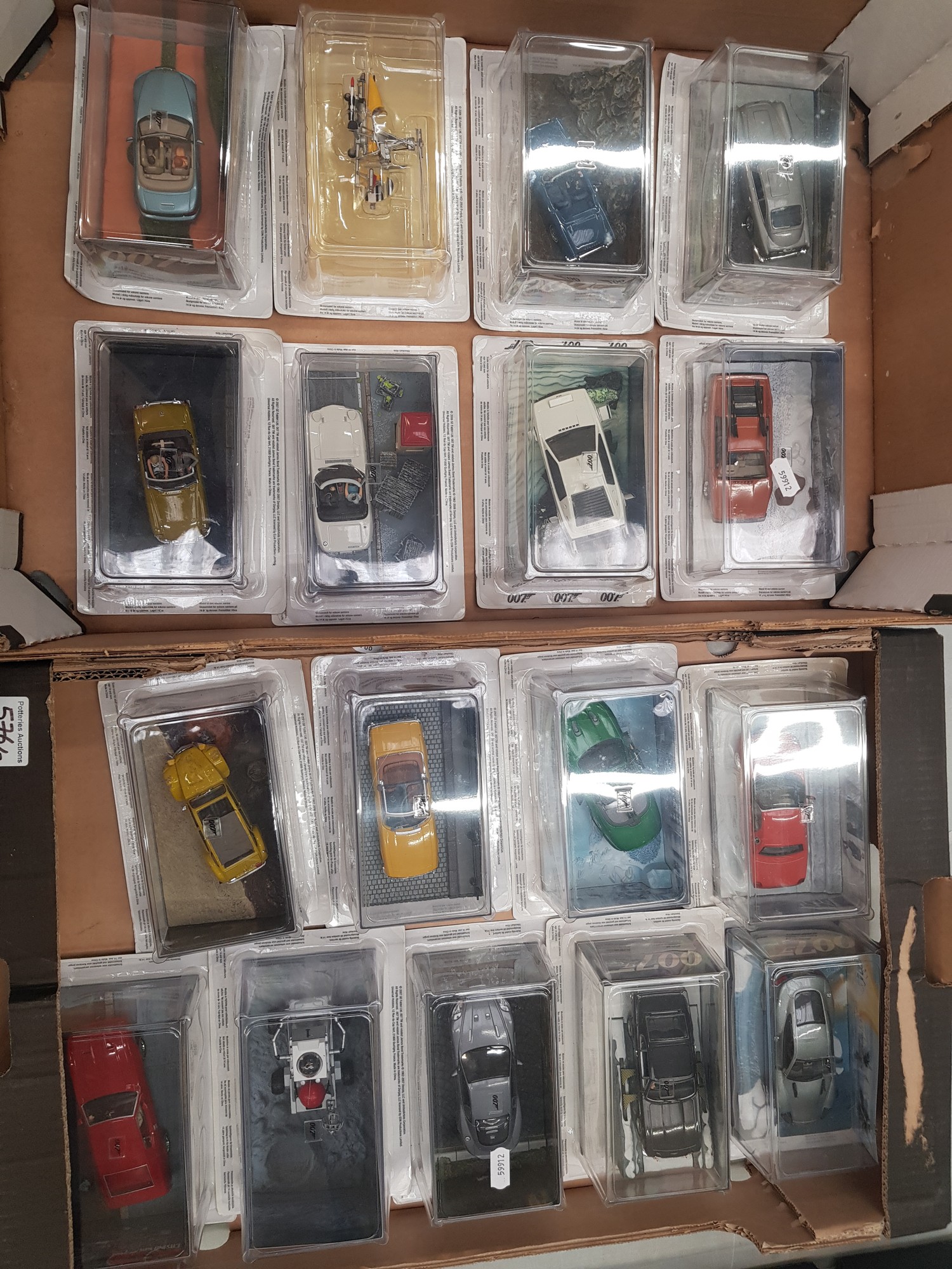 17 Boxed 007 James Bond vintage Toy Cars from Films such as Goldfinger, Dr No & Casino Royale etc (2