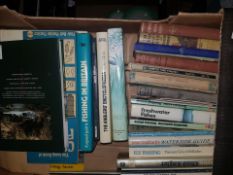 A collection of mainly fishing theme hardback books