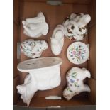 A Mixed Collection of Ceramic Items to Include Royal Doulton Figure Soulmates HN4513, Minton