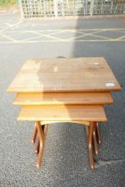 Mid Century Nest of Three Teak Tables