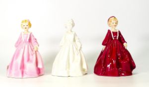 Three Royal Doulton Character Figures, Grandmothers Dress in three colourways