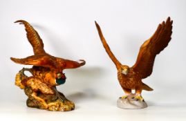 Beswick Matt Pheasant & Golden Eagle (both with issues to wings)(2)